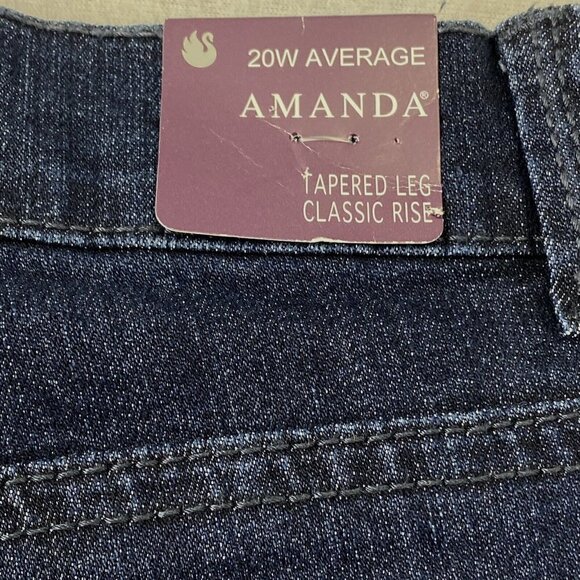 Gloria Vanderbilt Amanda Jeans 20W Average Slimming Heritage Fit Tapered 43 x 30 - Picture 6 of 12